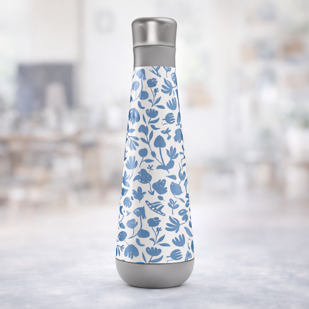 Light Blue Ink Floral